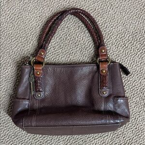 Fossil Dark Brown Leather Shoulder Bag